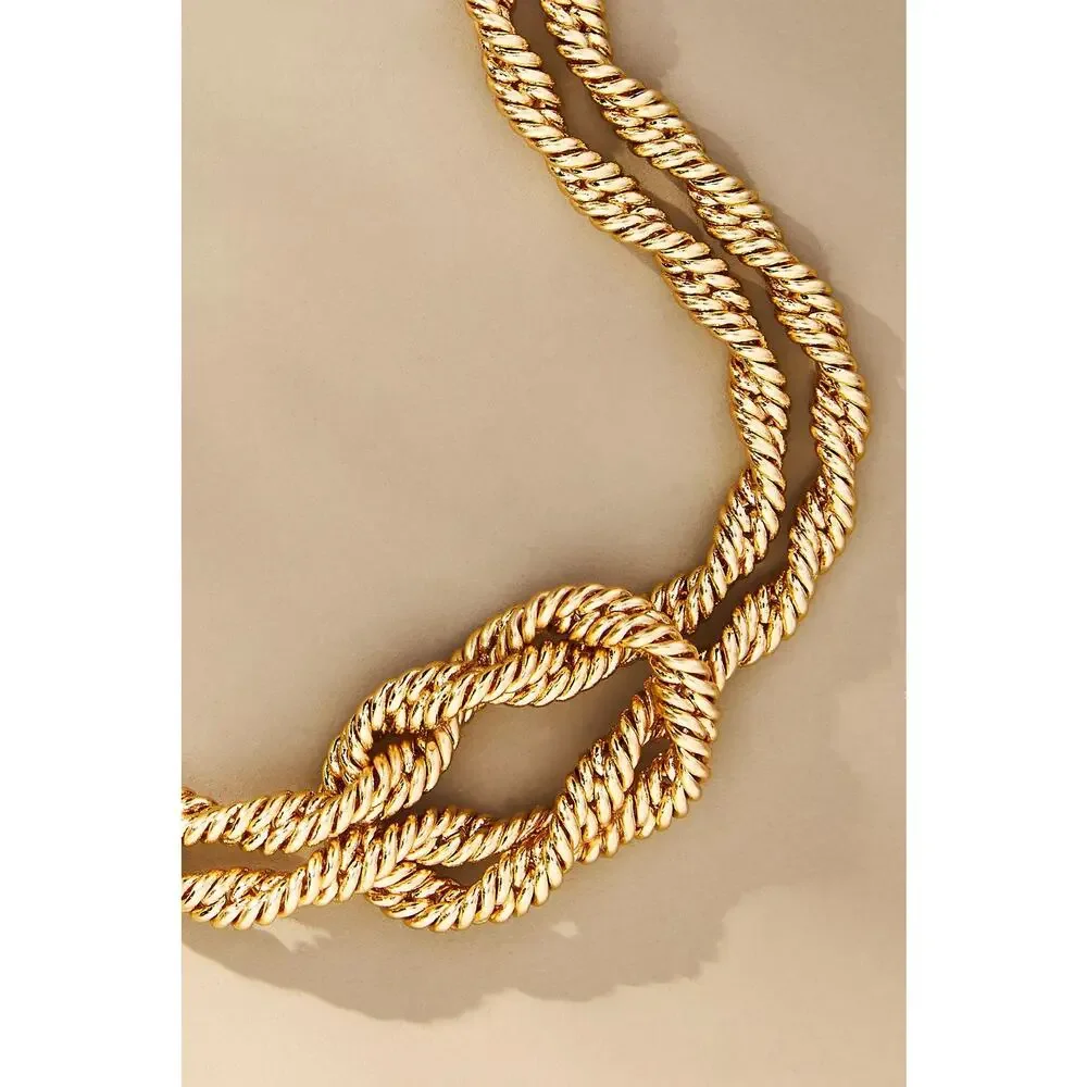Anthropologie Twisted Nautical Knot Necklace - One Size